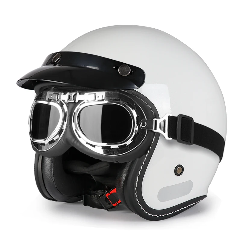 Новый мотоциклетный шлем с точечным сертификатом, классический полушлем в стиле ретро 3/4, для взрослых и детей, шлем для езды на электрическом скутере