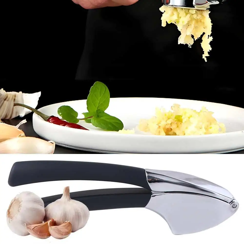 

Professional Manual Garlic Press Stainless Steel Handheld Garlic Mincer Ergonomic Grip Non-slip Handle Garlic Crusher Ginger