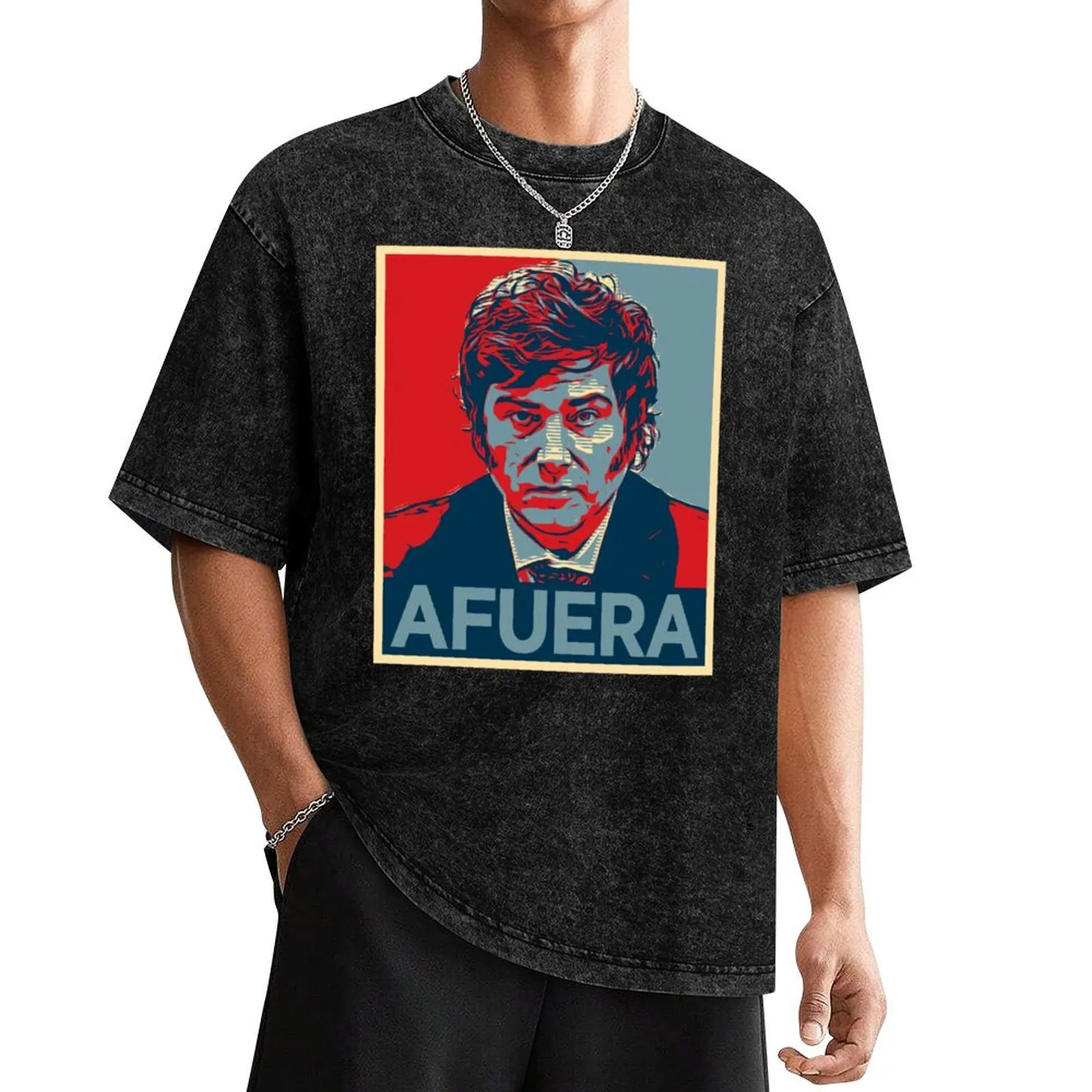 

Javier Milei AFUERA Presidente Argentina Viva La Libertad Carajo! T-Shirt sweat plain anime shirts men