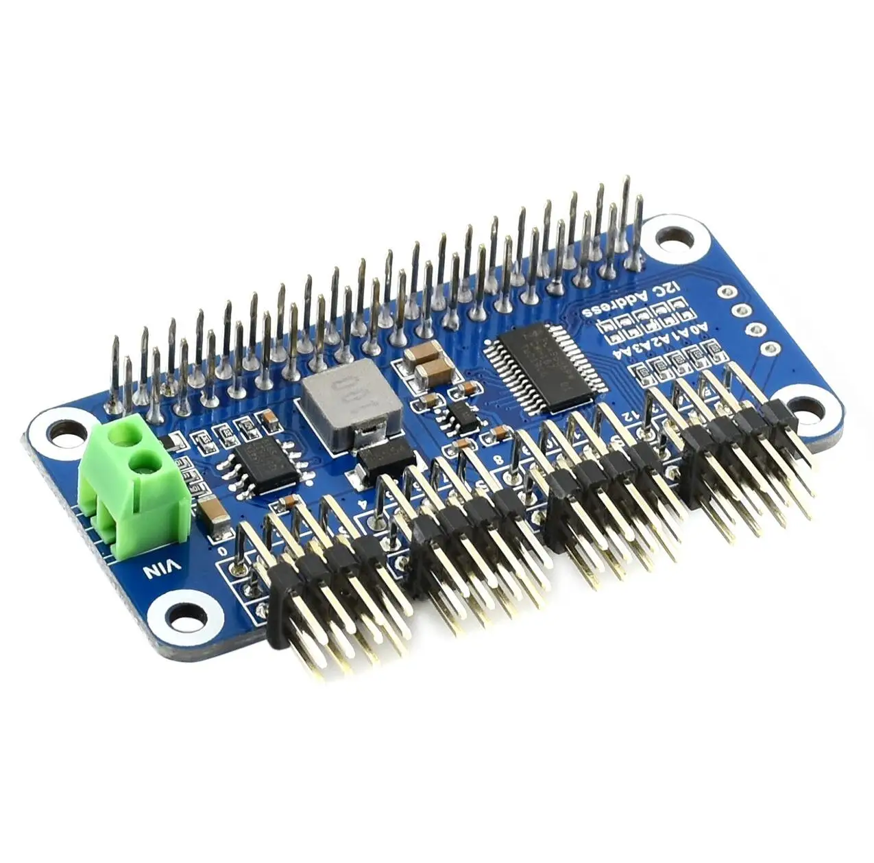 Waveshare Servo Driver HAT (B) for Raspberry Pi 16-Channel 12-bit I2C Interface Right Angle Pinheader