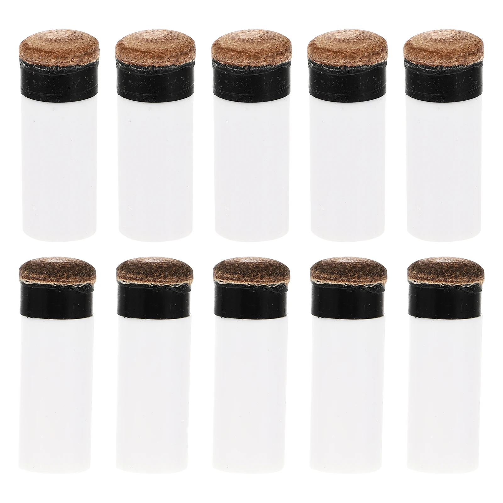 

10pcs Pool Cue Tips White Color Screw on Design Long Life Replacements Ferrules Entertainment