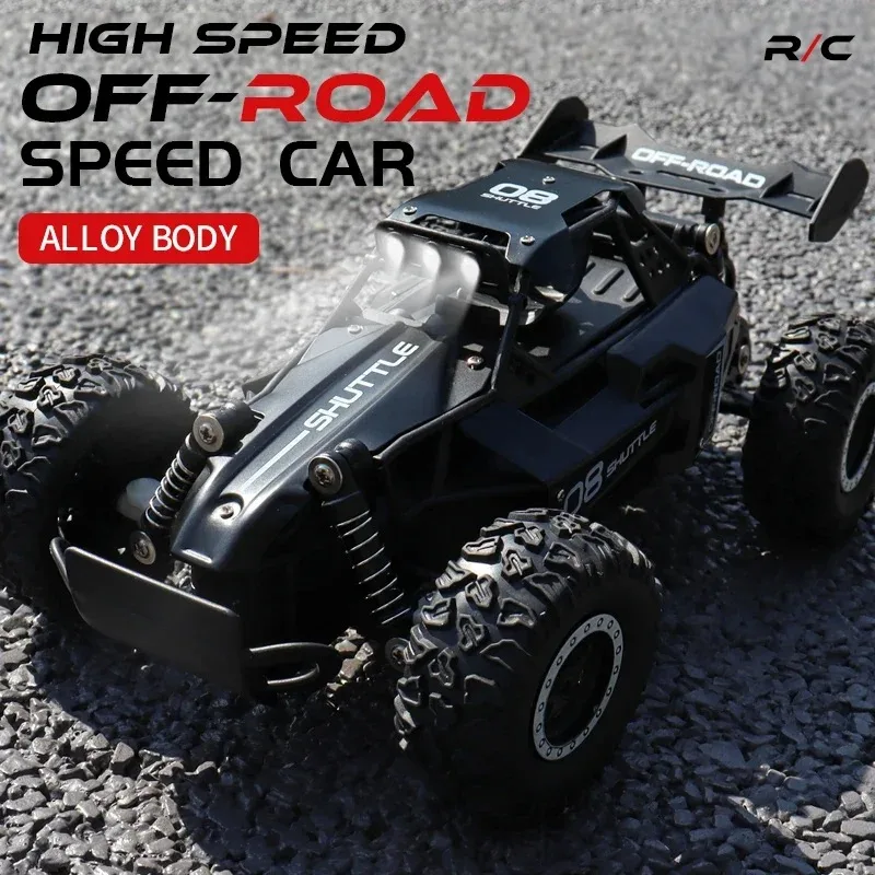 New RC Car 1:16 2WD with LED Light 2.4G 20KM/H High Speed Off-Road Climbing Remote Control Car Toy Gifts for Boys Girls Kids