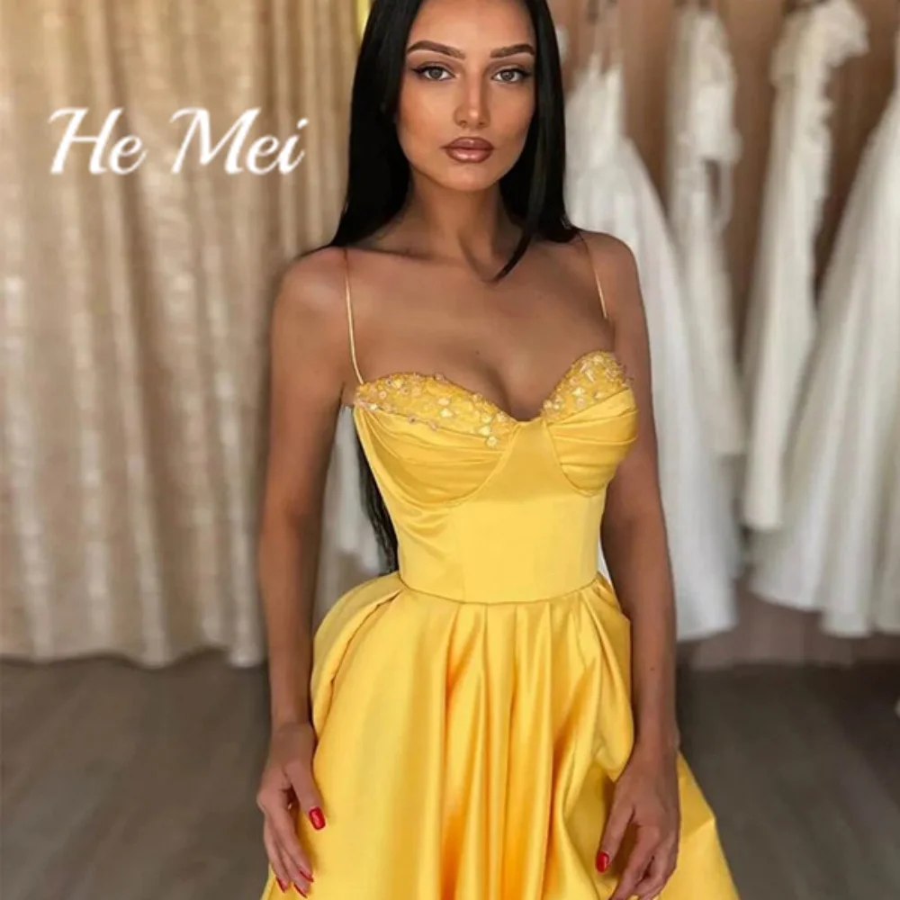 Sexy Prom Dress For Women Spaghetti Straps Sweetheart Neck A Line Formal Evening Gowns Backless Split Floor Length Party Dresses