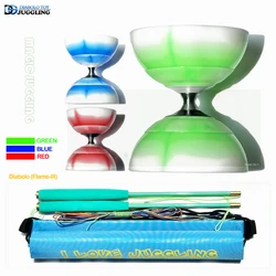 3 Bearings Yoyo Toys Professional Diabolos Set Packaging Rope Bag Chinese Flame-III New Arrived