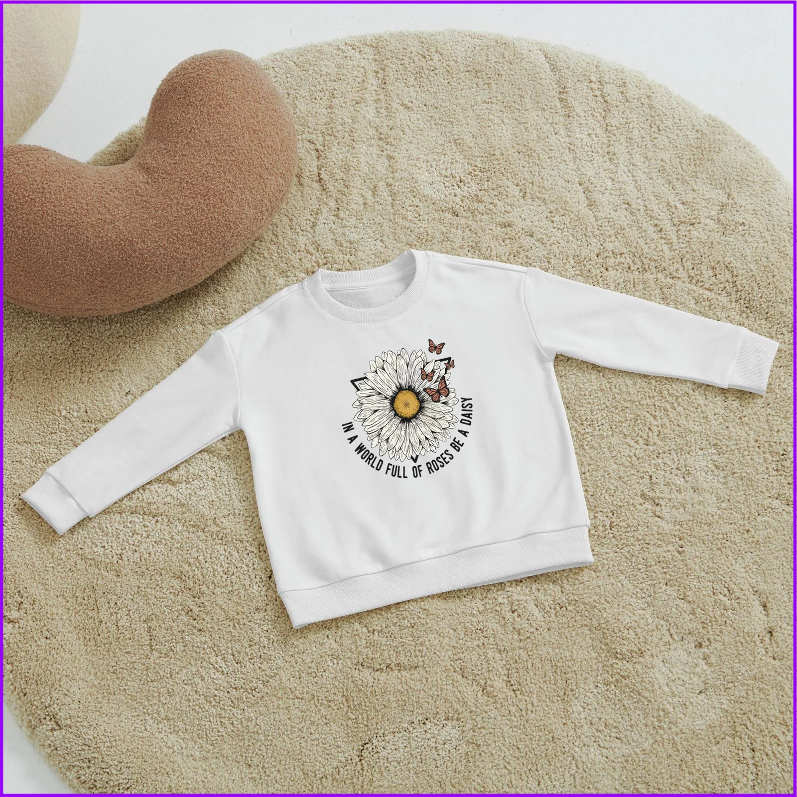 In A World Full Of Roses Be A Daisy 1 Sjb96 Kids Boys Girls Hoodies Sweatshirt Clothing Sweatshirts Tops Teen Clothes Rainbow Fr