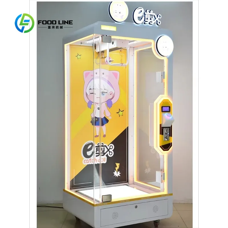 Custom Coin Operated String Cut Scissors Machine, Large Doll Prize Game Mainboard Equipment for Amusement Park Shopping