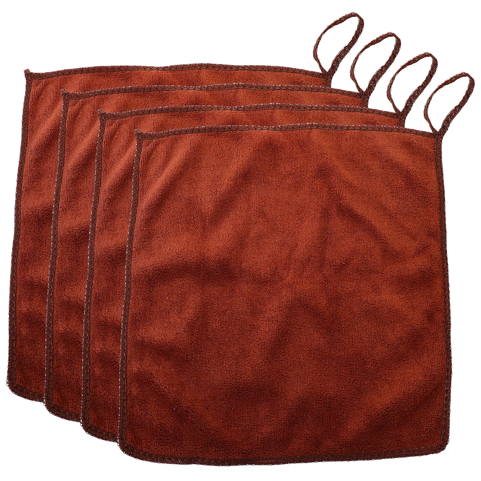 4Pcs Exfoliating Face Towel Nonwoven Square Wash Cloth Fade Resistant Skin Friendly for Home Travel Face Facial Towel