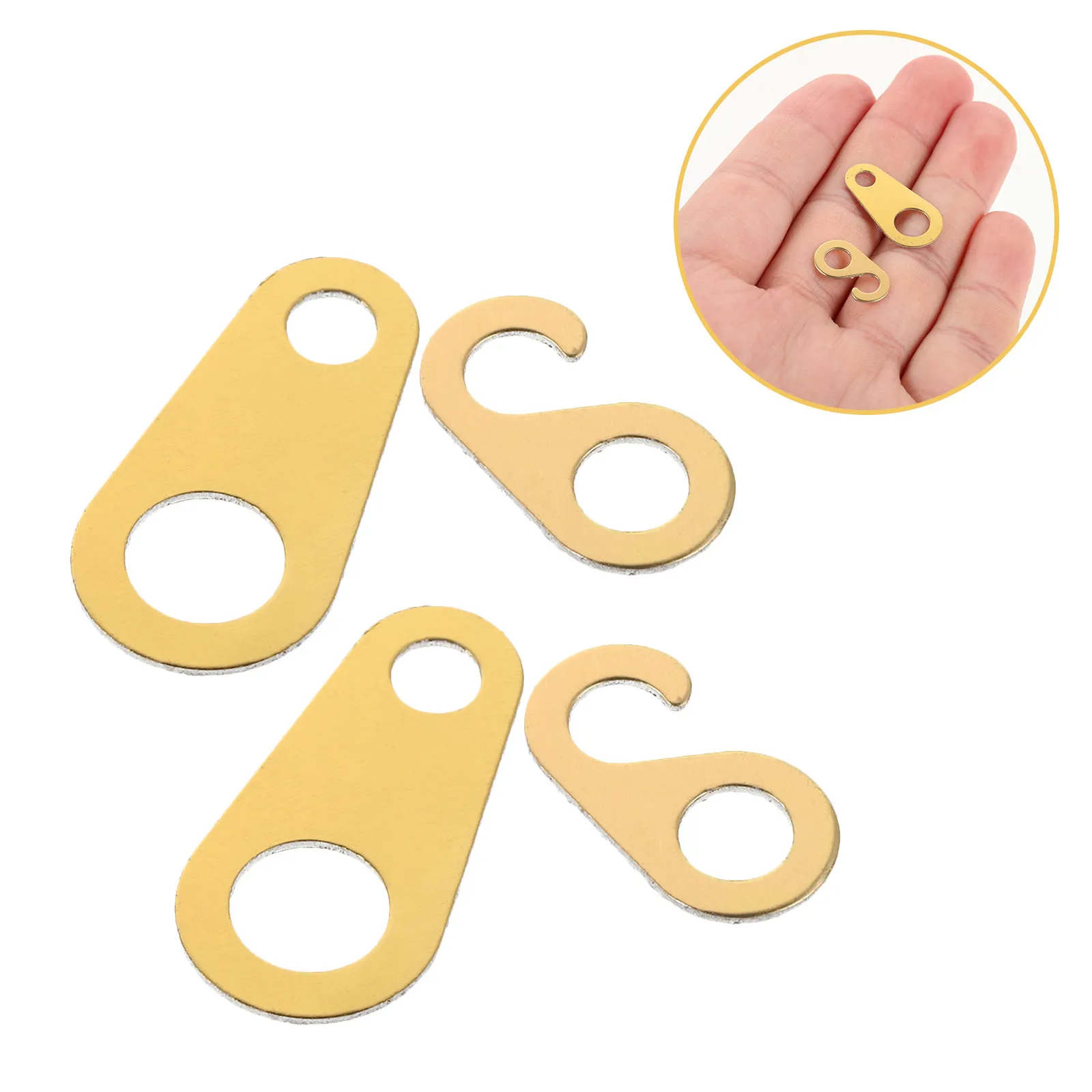 4 Pcs Mechanical Clock Chain Hook Home Decor Spring Swivel Hooks Cuckoo Ends Findings Hanging Chains