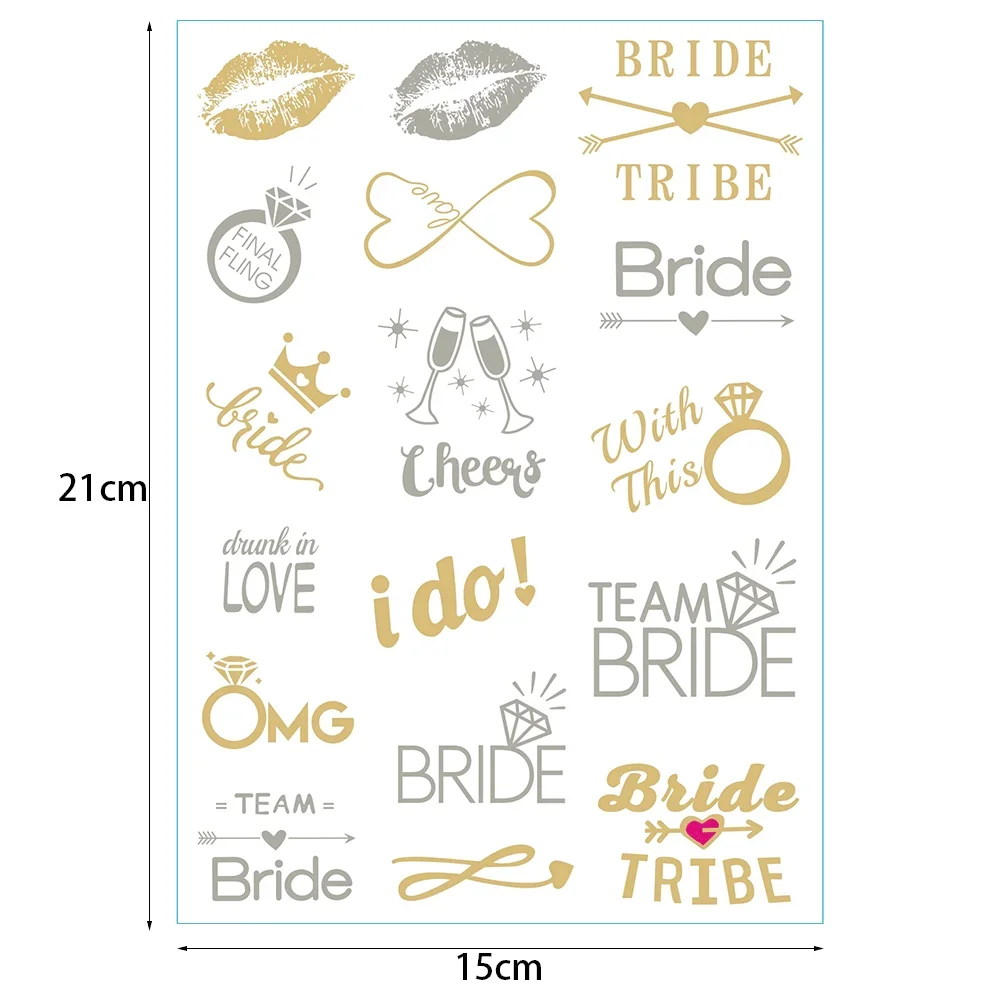 1Set Bride To Be And Team Bride Satin Sash Wedding Decorations Engagement Bridal Shower Tattoo Stickers Bachelorette Party Decor