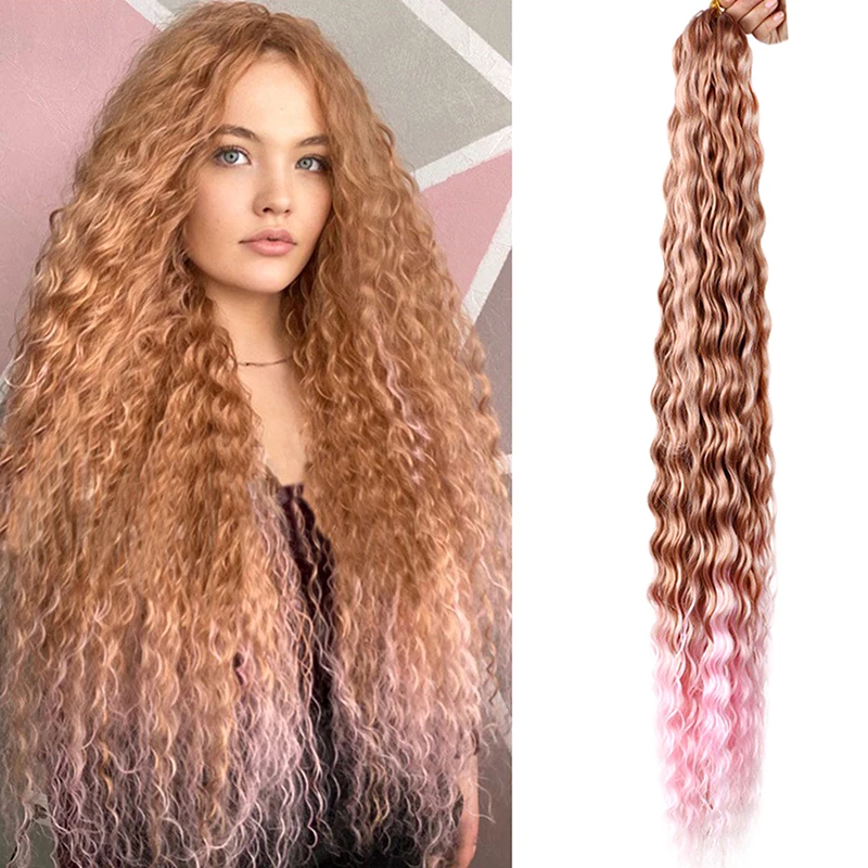

30in Curly Synthetic Ponytail Hair For Women Long Fluffy Natural Afro Fake Tail Hairpiece Styling Tools