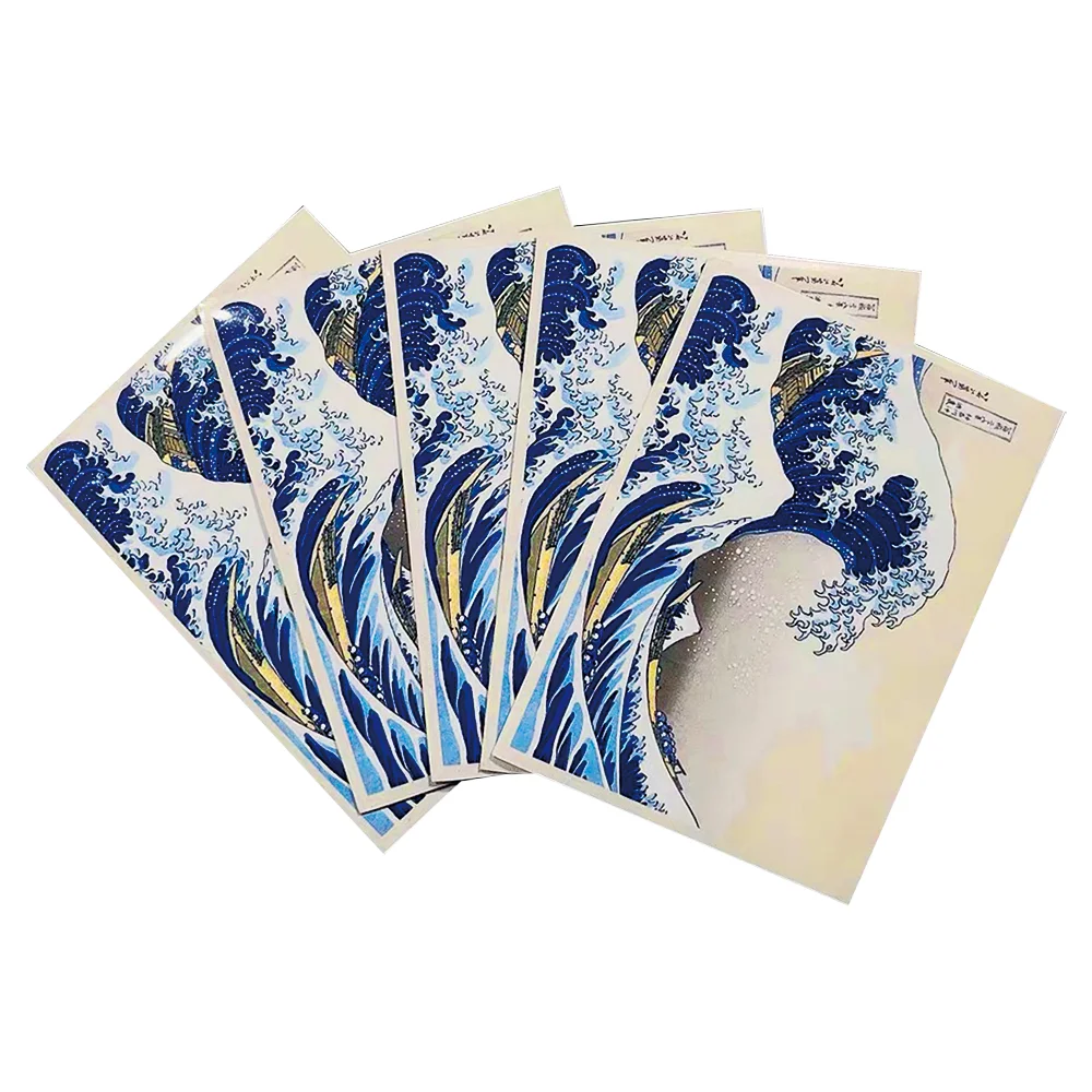 60PCS Various Sizes Card Sleeves, Japanese Surfing Pattern Trading Card Sleeves, Cartoon Card Sleeves, Suitable for MGT/PKM/YGO