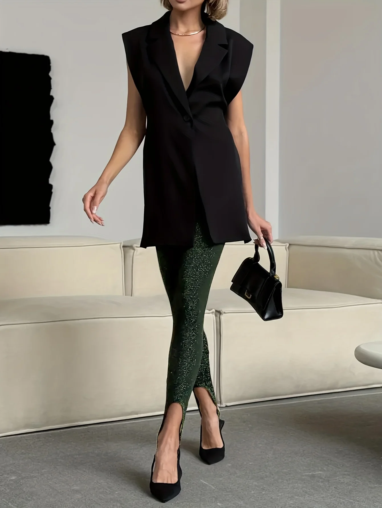 봄 여름 가을 고탄력 광택 실크 타이트핏 레깅스 우아하고 섹시한 광택 있고 몸에 꼭 맞는 레깅스