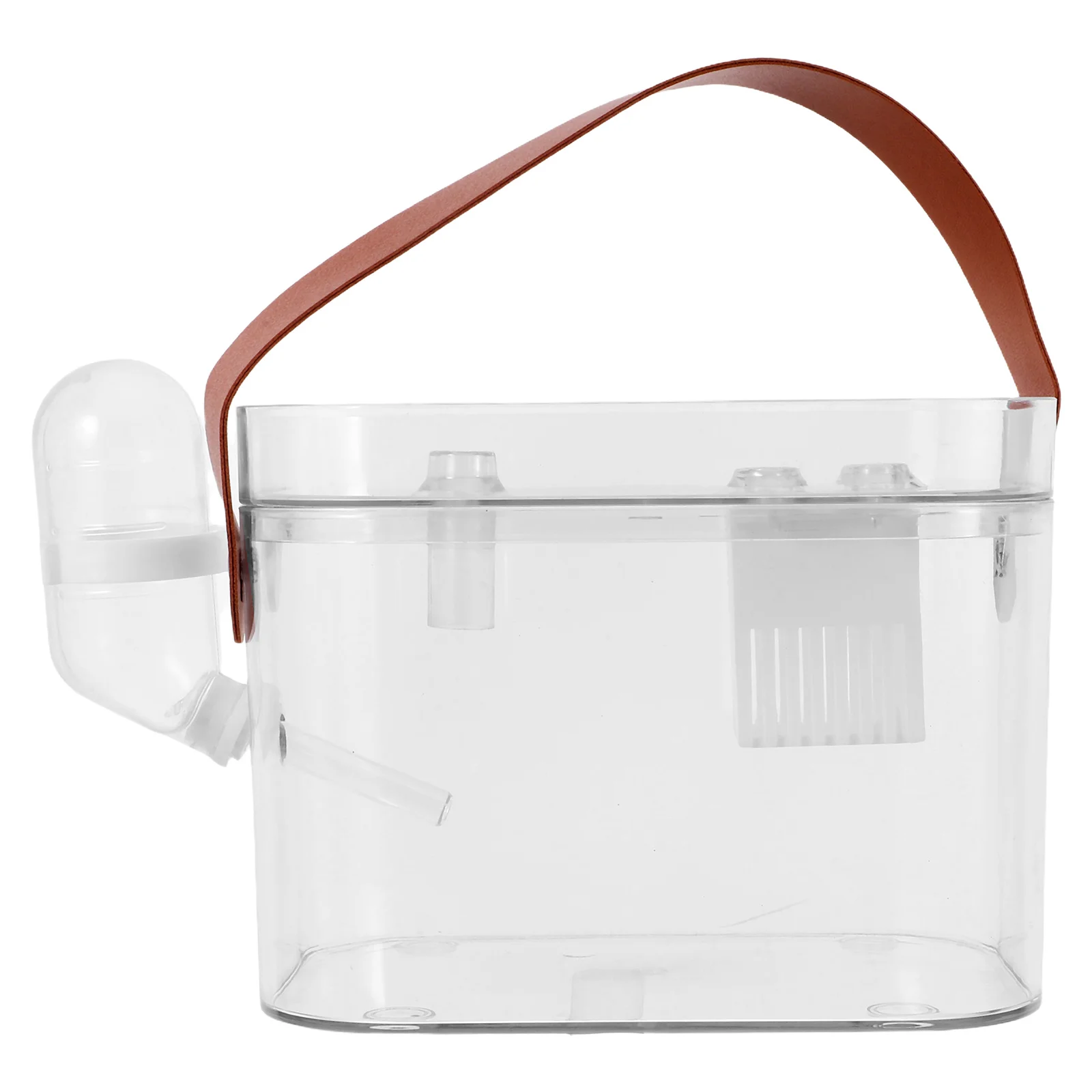 

Portable Hamster Cage Clear Plastic Travel Carrier for Small Pets with Water Bottle Outdoor Cage for Hamsters Sugar Gliders