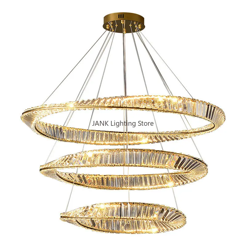 Modern Design Luxury Crystal Ceiling Chandeliers for Kitchen Livning Room Hall Lobby House Decror Lighting LED Hanging Lamp