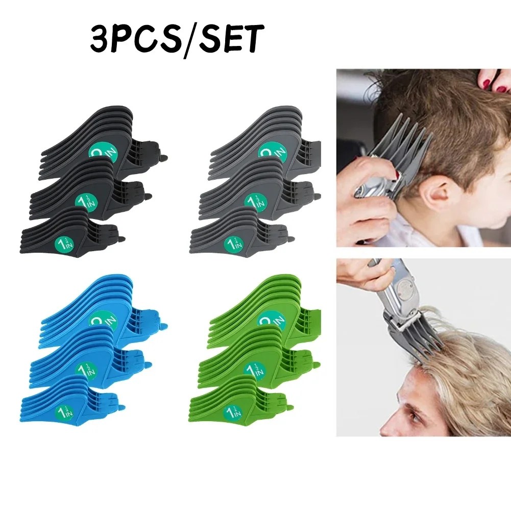 

3pcs Universal Professional Clipper Large Size Limit Comb Trimmer Cutting Guide Attachment Clipper Accessories 32/38/51mm Size