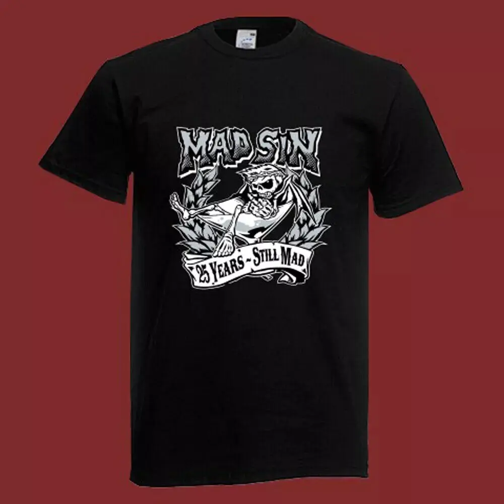 Mad Sin 25 Years Still Mad Men's Black T-Shirt Size S-5XL