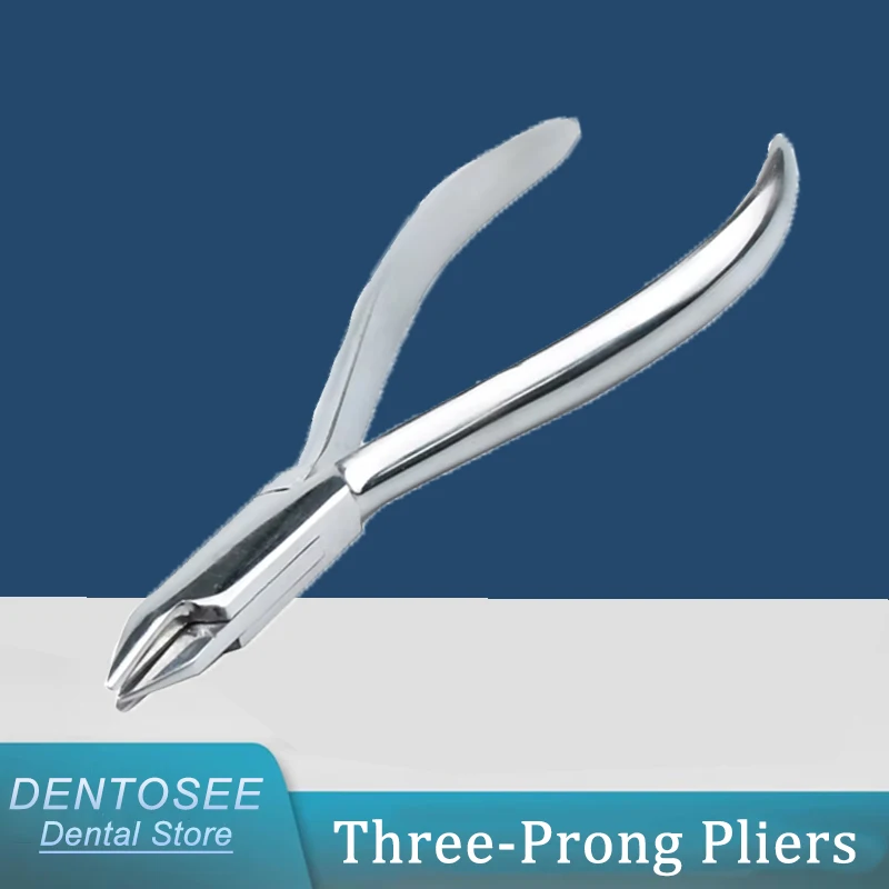 

Orthodontic Three Jaw Pliers, Triple Beak Forceps for Shaping & Bending Dental Arch Wire, Orthodontist Lab Tools