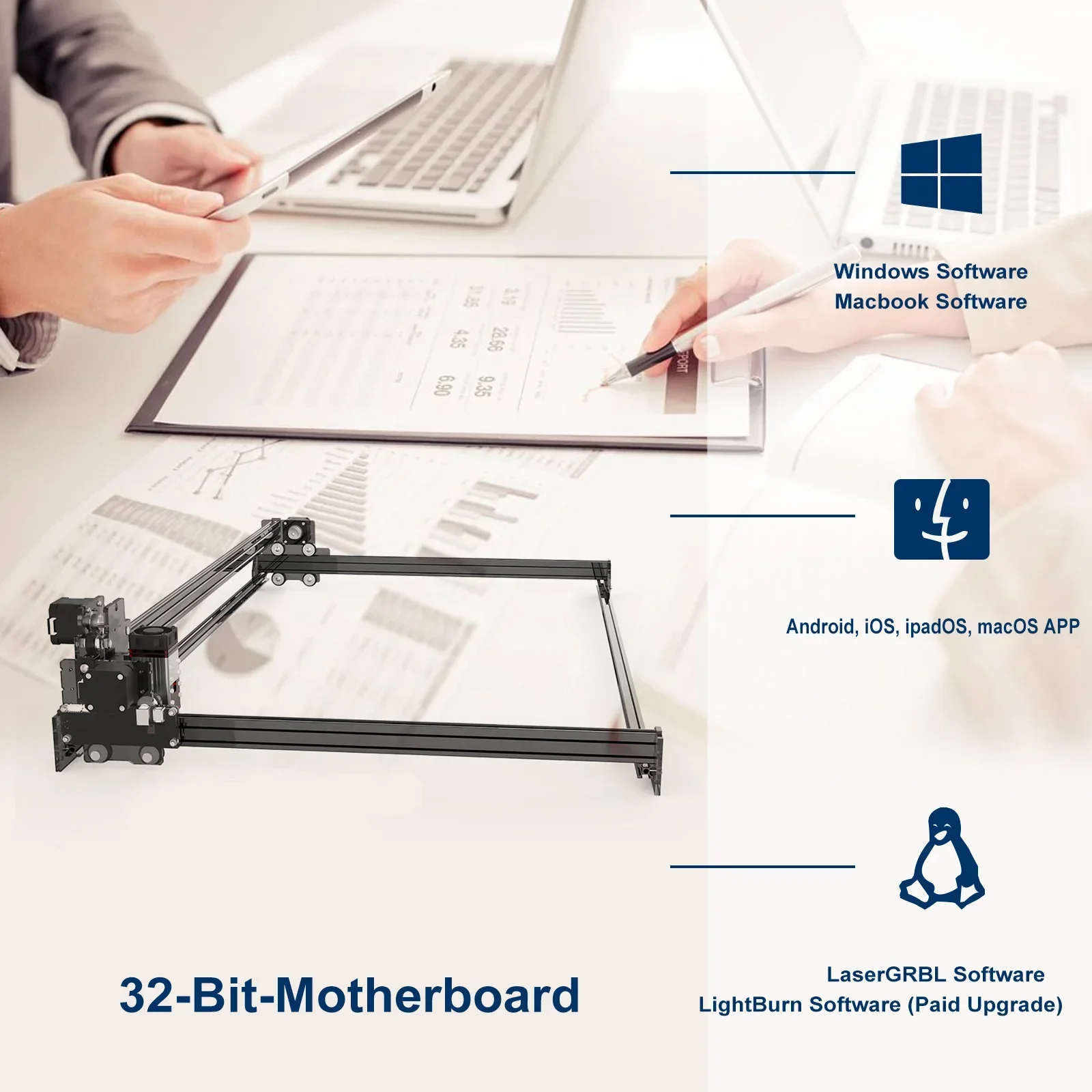 NEJE Master 2S Max 30w 460*810mm Gravurschnur Schneidschneider für Meta