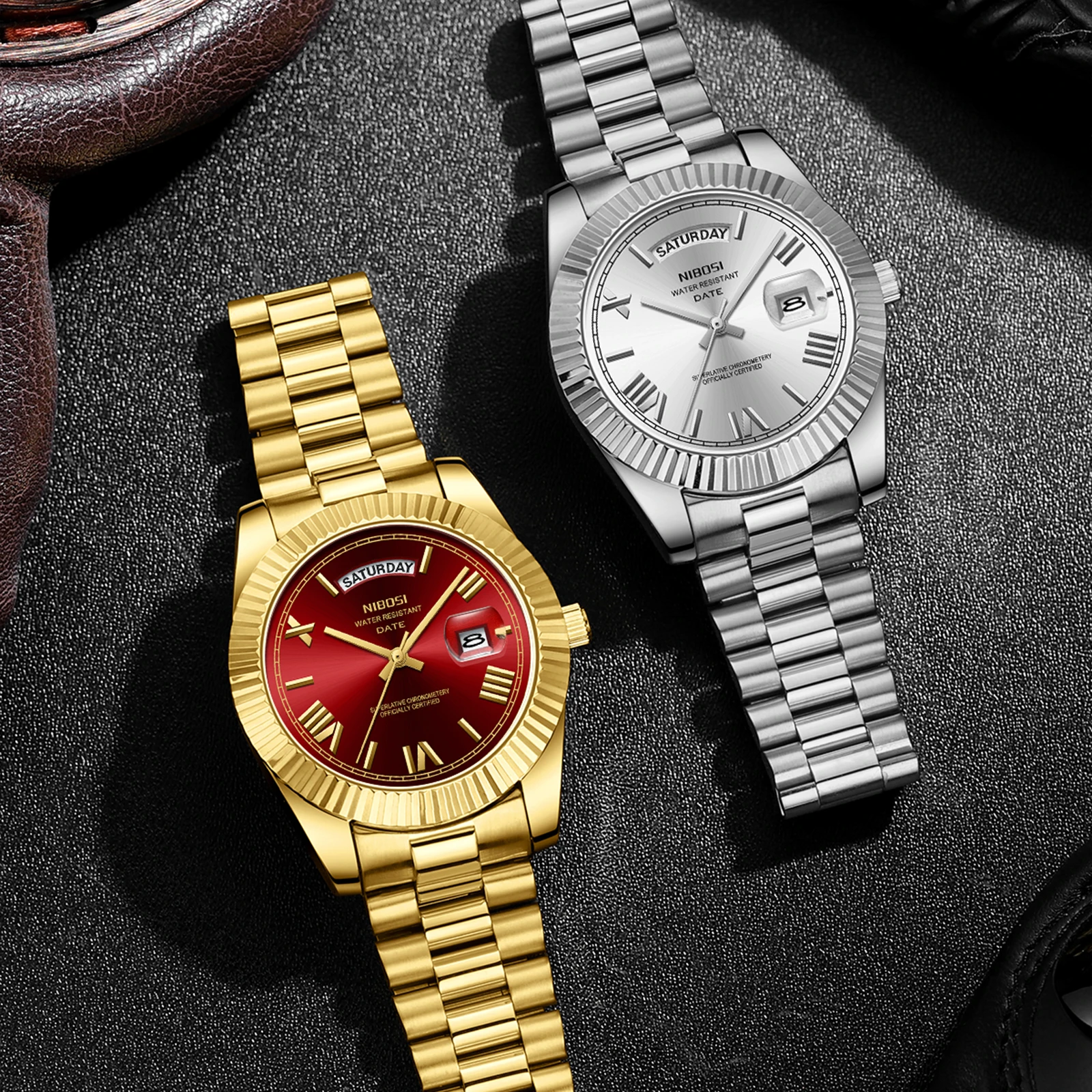 NIBOSI Brand Luxury Stainless Steel Quartz Watches For Men Luxury Date Display Luminous Fashion Men's Watch relogios masculino