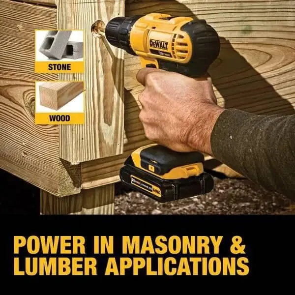 DEWALT bor tanpa kabel 20V MAX dan Driver Impact, Kit Kombo alat listrik dengan 2 baterai dan pengisi daya (DCK240C2)