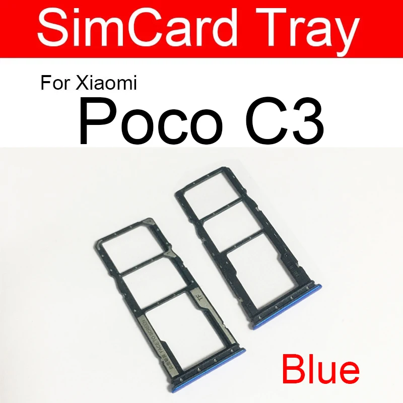 

Sim Card Tray Adapter Socket For Xiaomi Mi Poco C3 SIM Card Slot Memory Card Reader Holder Replacement Parts