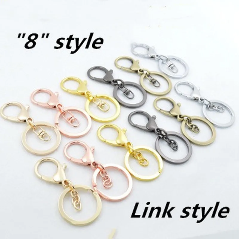 10pcs/lot  Metal Lobster Buckle Bag Hair Ball Key Ring Buckle Hardware Key Chain Jewelry Pendant Ring Buckle Random Color