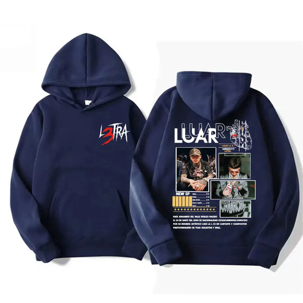 Rapper Luar La L L3TRA Album Graphic Hoodies Male Vintage Hip Hop Punk Oversized Sweatshirt Men Women Autumn/Winter Casual Hoody