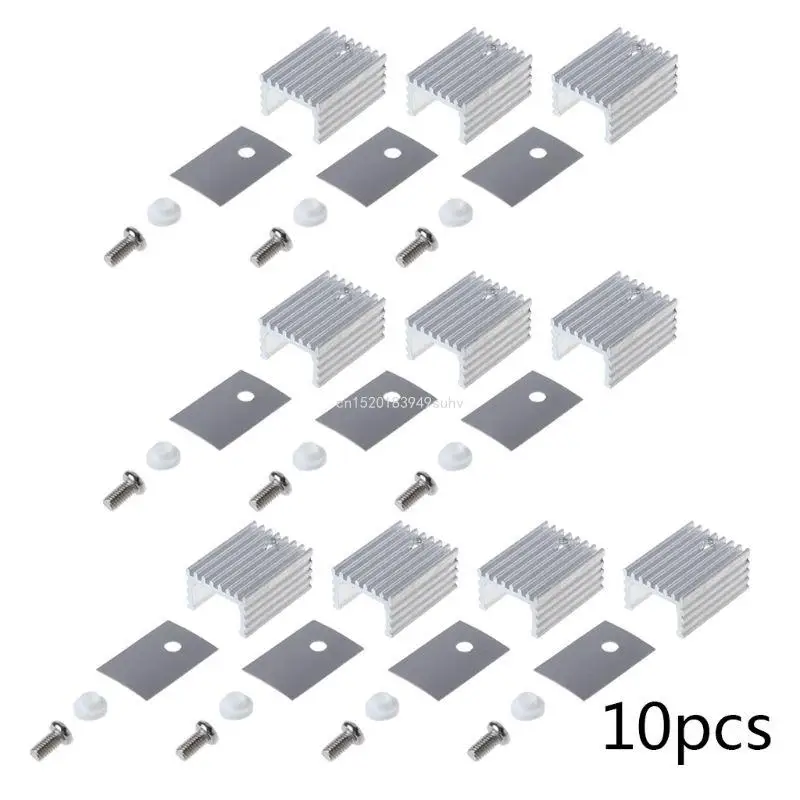 10pcs TO220 Cooler Cooling Radiator Aluminium TO-220 Heatsink TO 220 Heat Sink Transistor Radiators 20x15x10MM