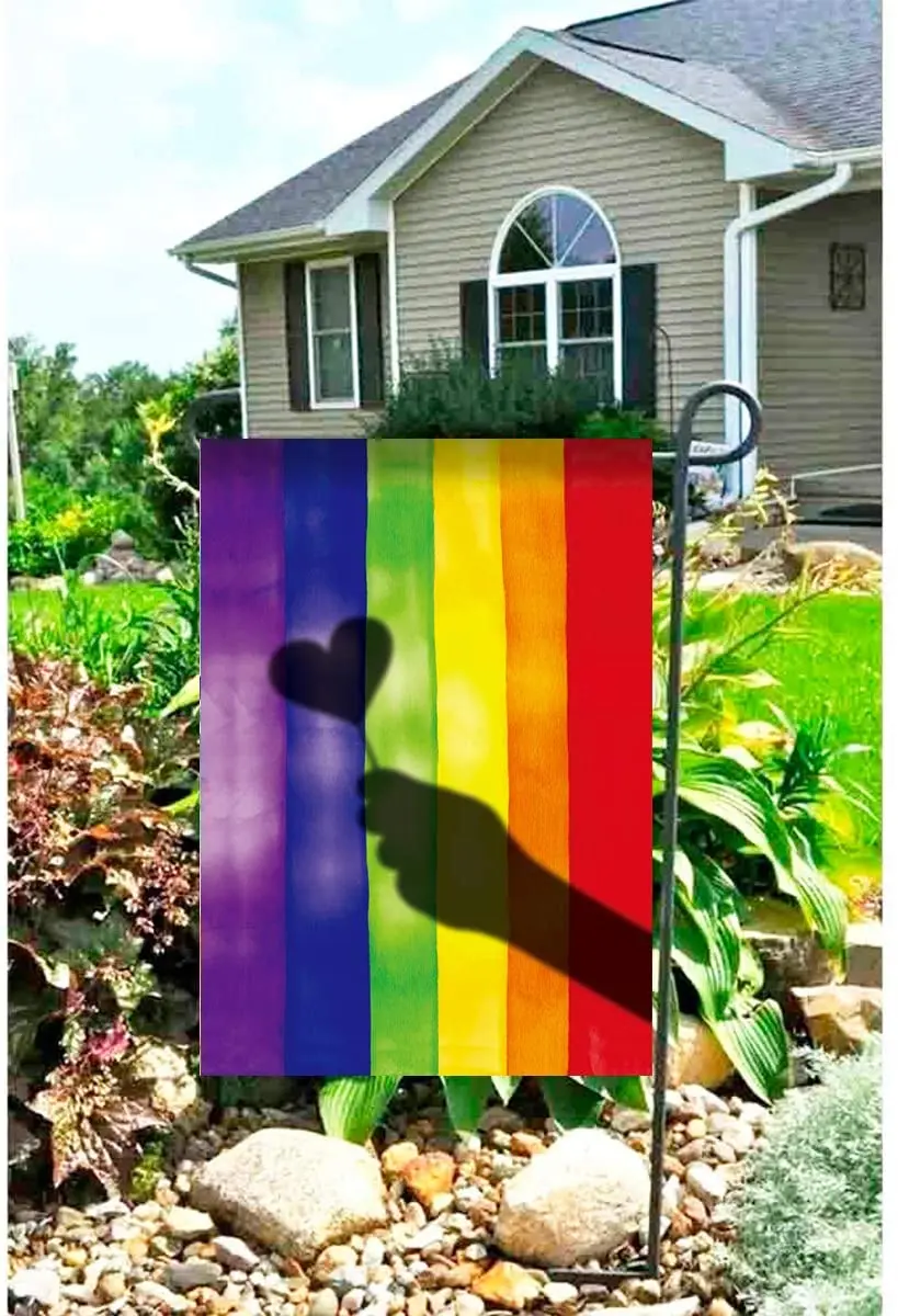 

Rainbow Love Freedom Equality Movement Garden Flag Banner Outdoor Yard Flag Banner for Outside House Yard Home Decorative