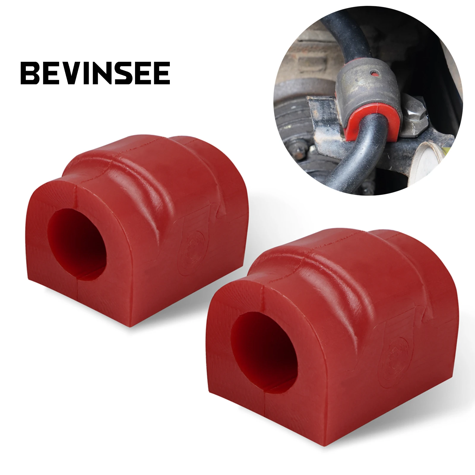 BEVINSEE 18mm Rear Anti-Roll Sway Bar Polyurethane Bushing For BMW E36 E46 Z4 E85 E86