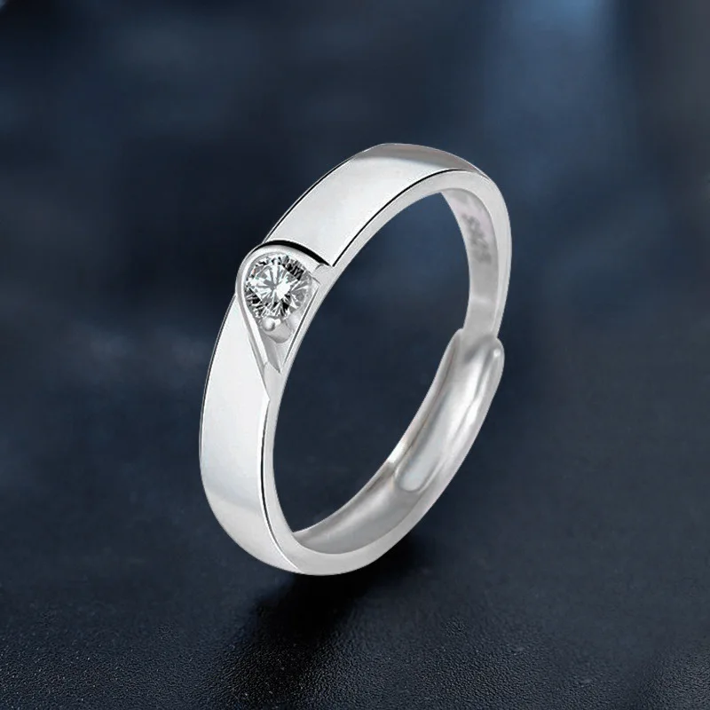 Bagues de Couple en argent Sterling 925, paire de bagues en