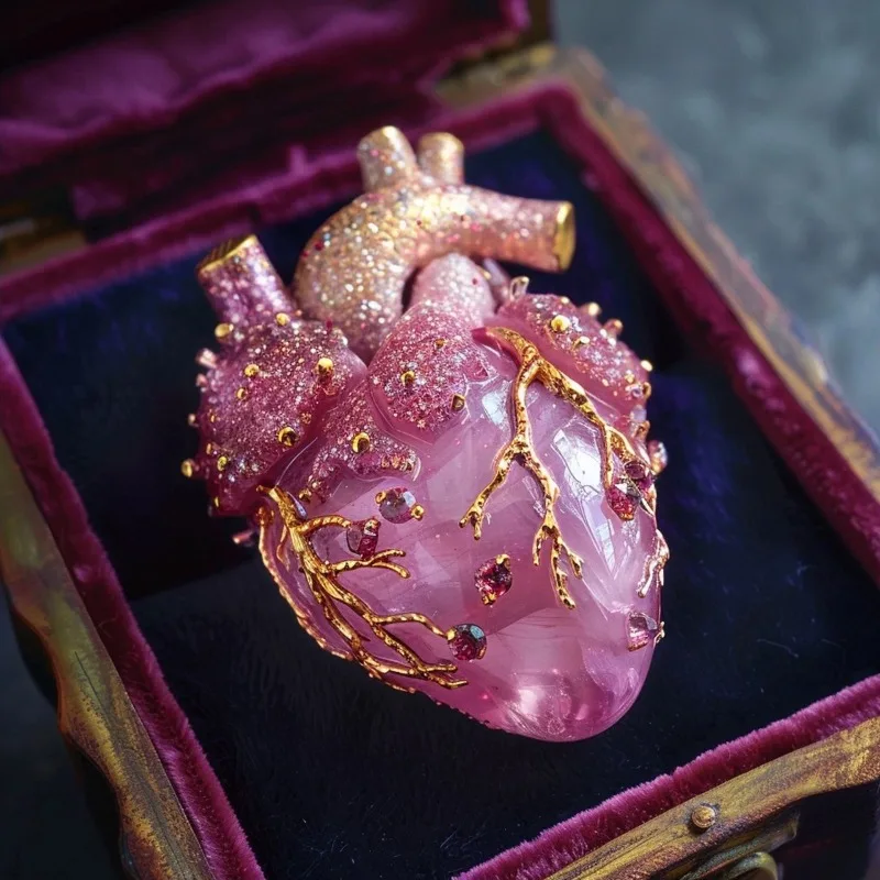 Art Pink Crystal Brooch Private Custom Premium Gift