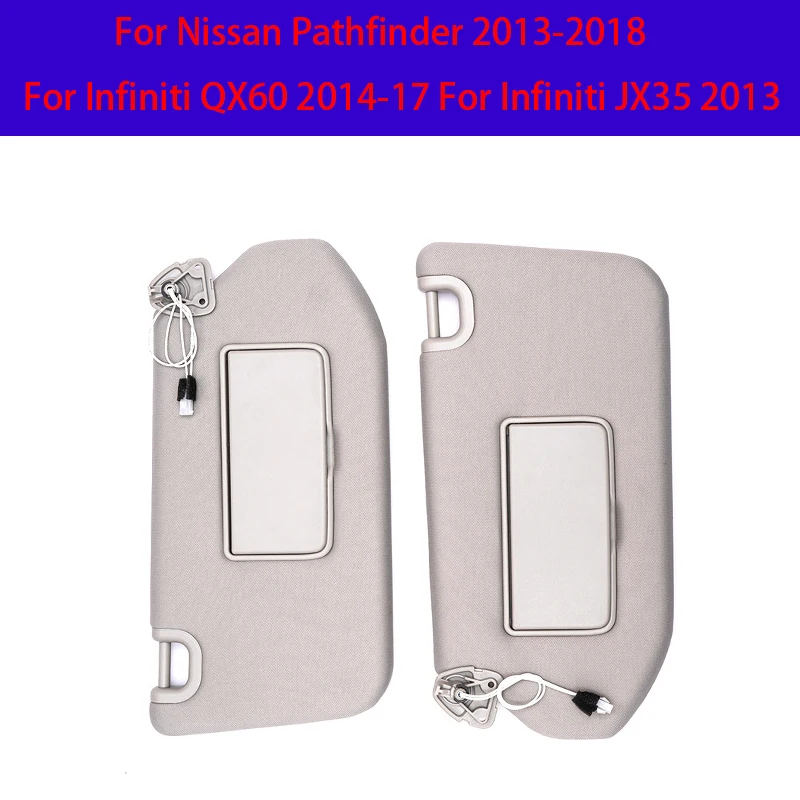 

For Nissan Pathfinder 2013-2018 For Infiniti QX60 2014-17Car sunshade makeup mirrorsunshade light 96401-9PB0A 96400-9PB0A