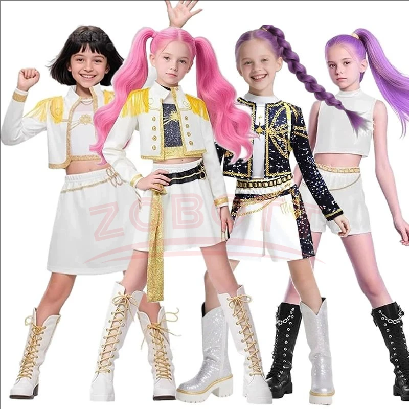 

Детский костюм K-Pop «Охотники на демонов» Зои Руми Мира, нарядное платье, косплей, виртуальный идол, фильм, косплей для детей, девочек, Хэллоуин, карнавал