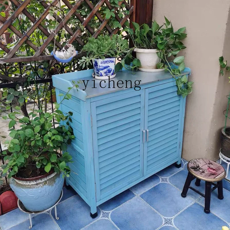 ZK Outdoor Shoe Cabinet Home Balcony Large Capacity Waterproof and Sun Protection Toolbox Courtyard Storage Cabinet home decor