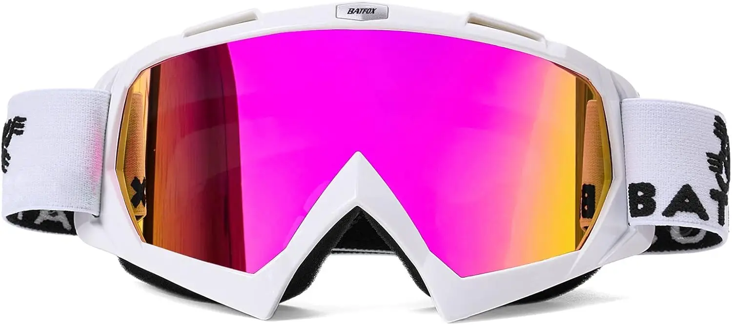 

Dirt Bike Goggles with Anti-Slip Strap for Men Women Youth UV Protection Dust-Proof Riding