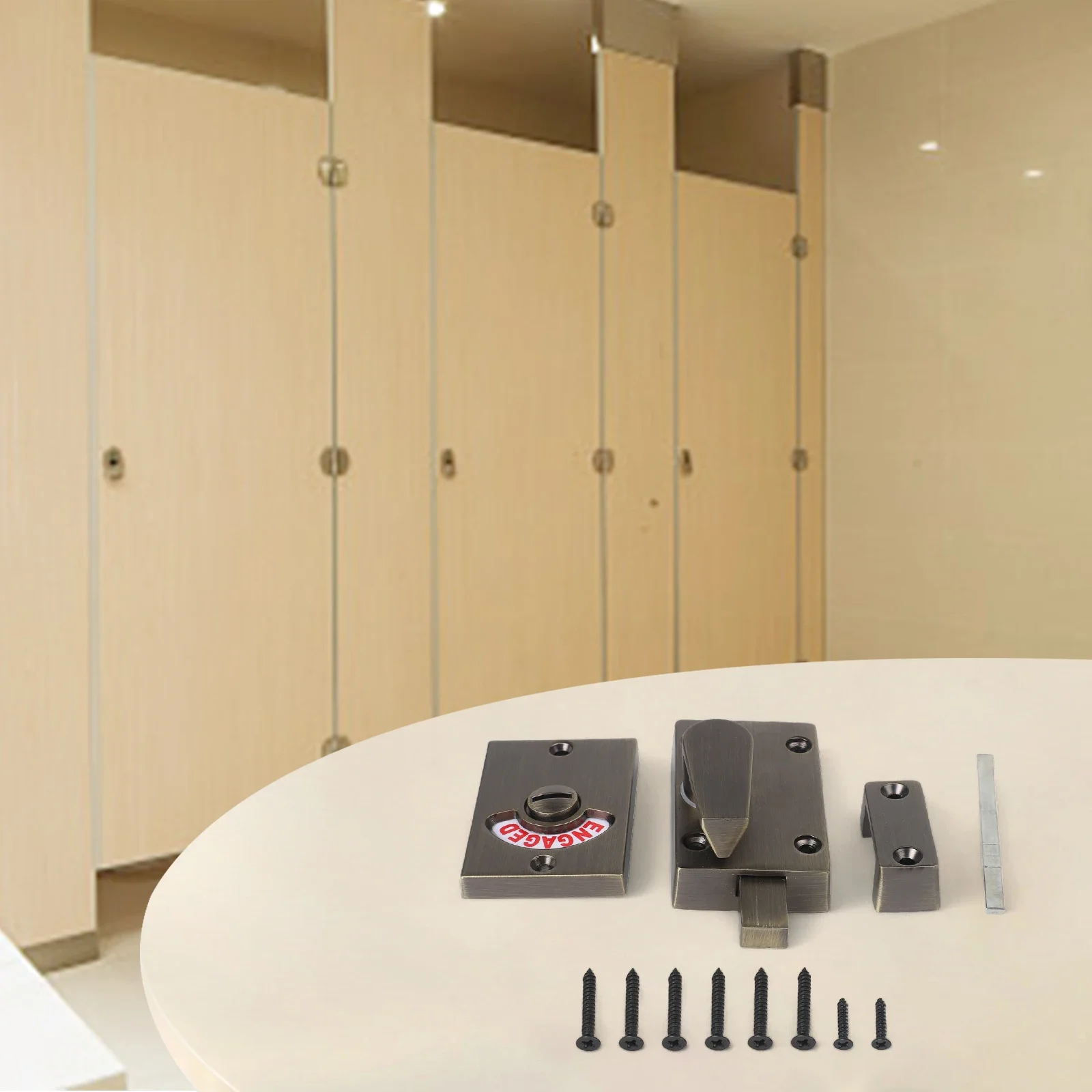 Single Word Simple LEDs Website Bathroom Privacy WC Toilet Door Lock LEDs Medium And High End Places Outer Cover