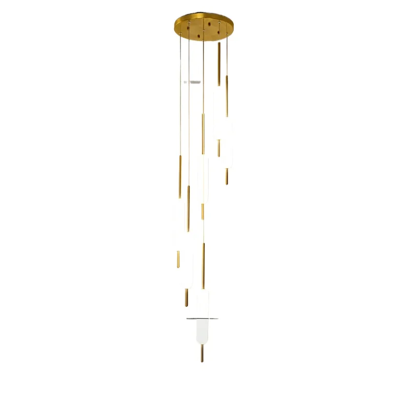 

Stair chandelier post-modern glass Nordic loft apartment villa duplex creative personality