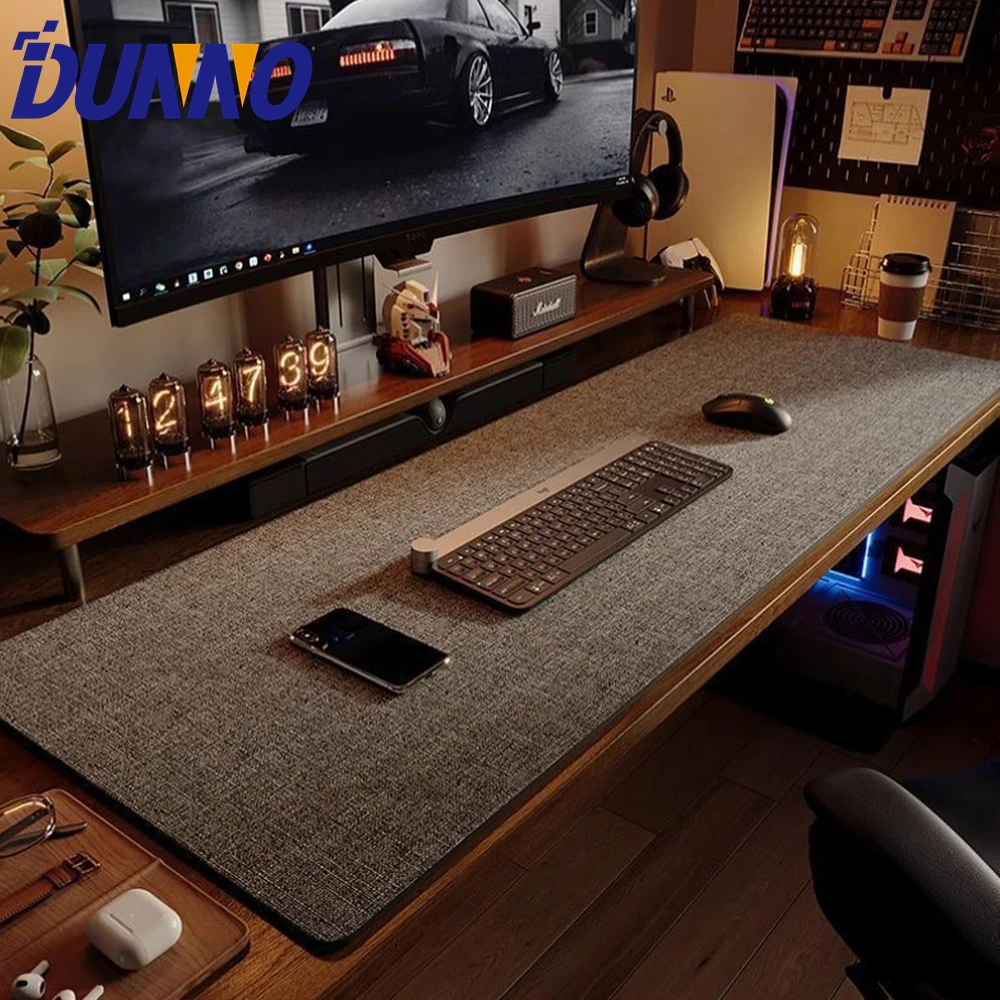 

Big Size Office Mouse Pad Linen Desk Mat Waterproof Desktop Protector Mat Non-slip MousePad For Laptop PC Gaming Mouse Pad