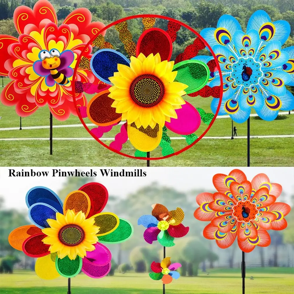 New Cartoon Children Toys Kids Toys DIY Wind Spinners Layout Pinwheels Toys Colorful Animal Windmills Plastic Wind Spinners