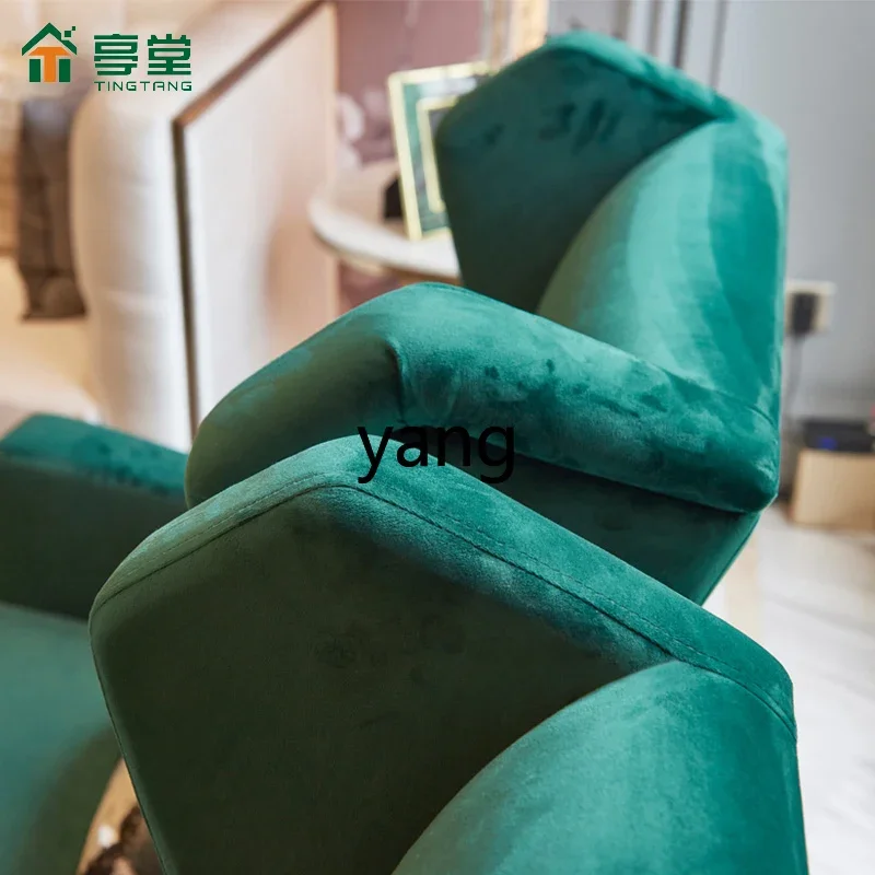 LTT كرسي أريكة فردي خفيف أثاث غرفة المعيشة من القماش المخملي الفاخر