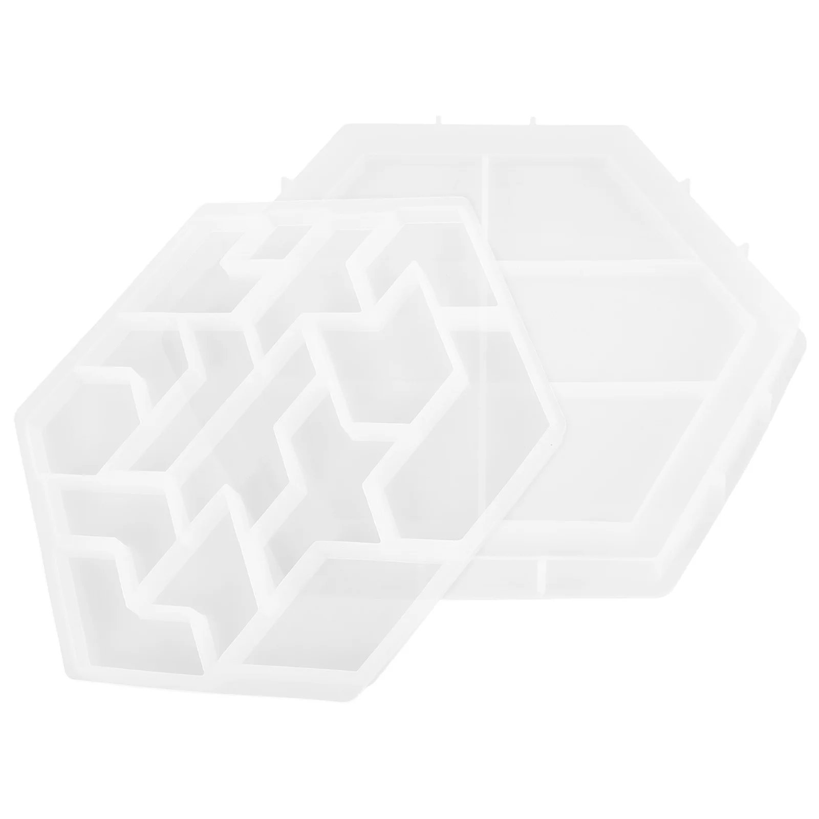 

Creative Hexagon Tangram Mold Diy Resin Jewelry Craft Molds Silicone Ice Cube Puzzle Mold For Home Decor Baking Accessories Diy