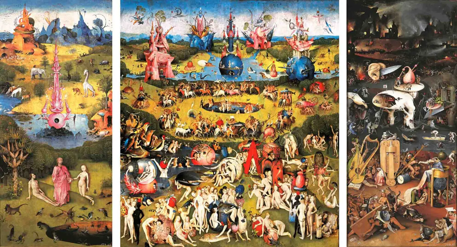 The Garden of Earthly Delights Hieronymus Bosch TGOE Print Art Canvas Poster For Living Room Decoration Home Wall Picture