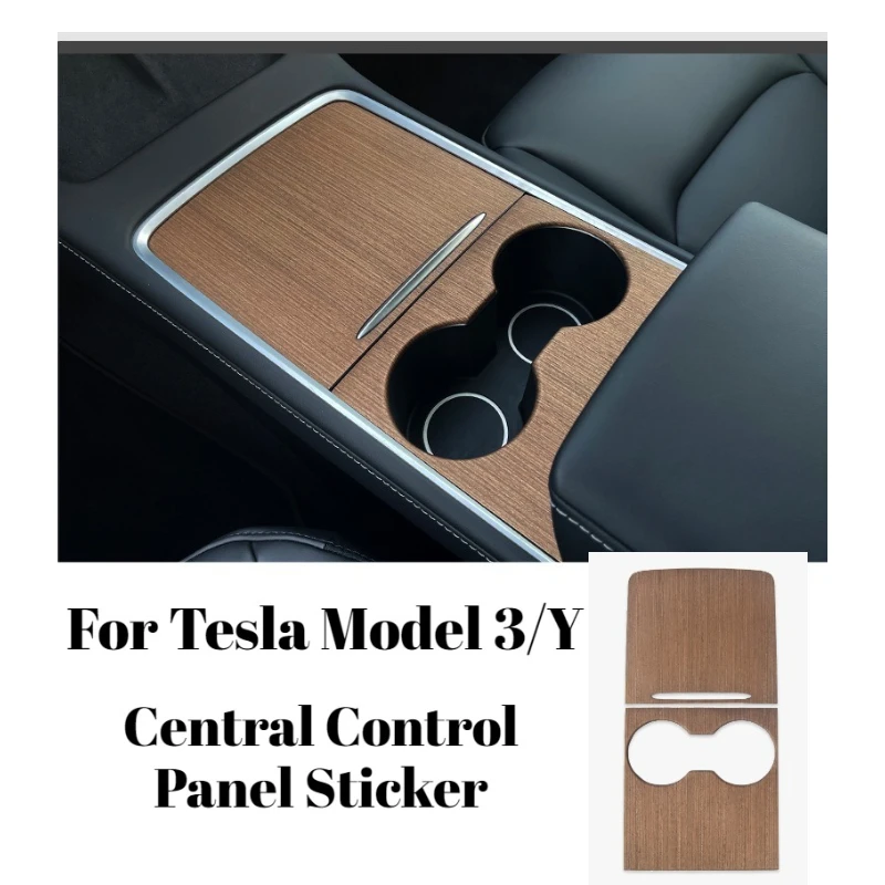 

For Tesla Model 3/Y 2-Piece Set Stainless Steel Central Control Panel Protective Patches Car Interior Personalized Accessories
