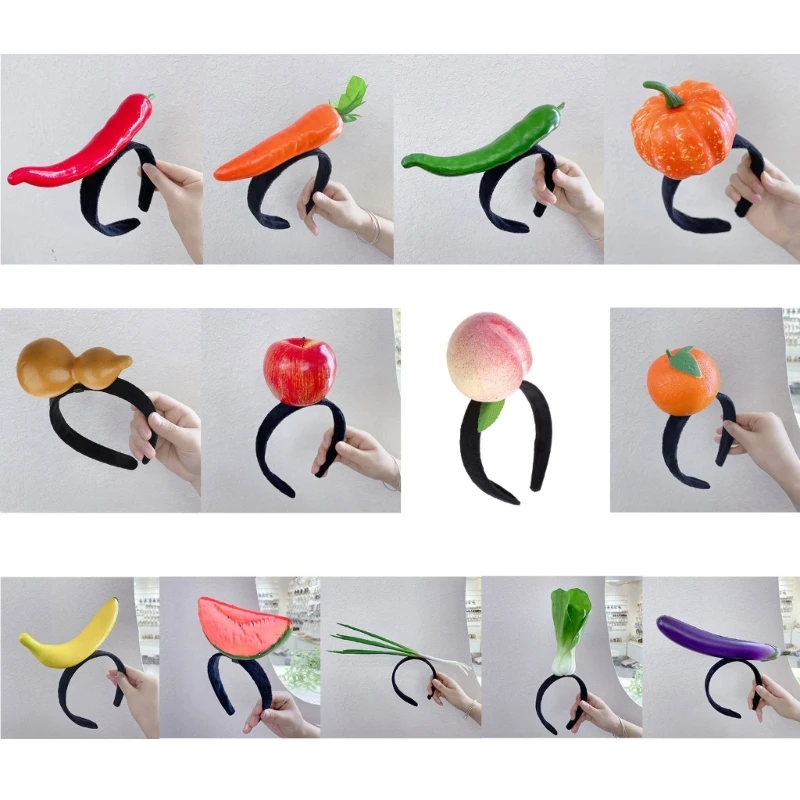 Pumpkin Headband Stuffed Fruit Cartoon Headband Funny Performance Headdres Dropsale