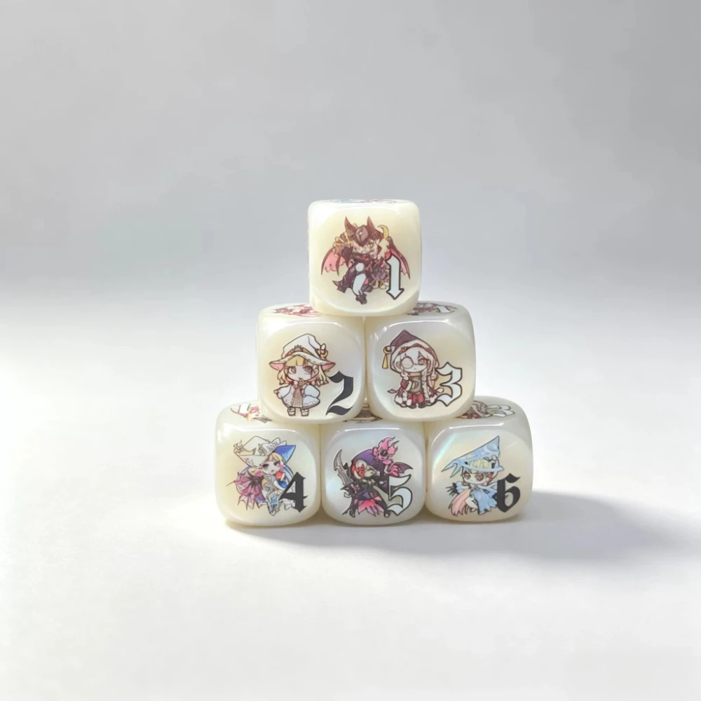 Diy Self Made Yu-Gi-Oh! Astellar of The White Forest Dice Damage Counter Diabellstar Damage Counter Dice Anime Card Gift Toy