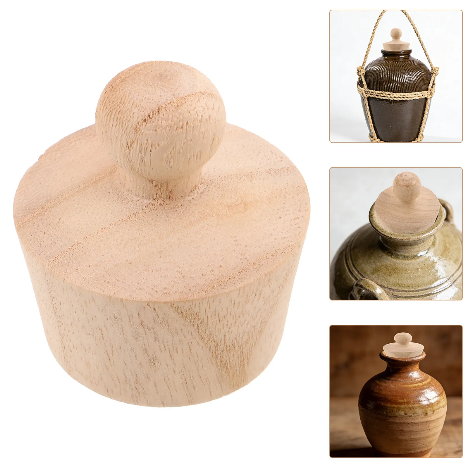 Natural Wooden Tapered Wine Bottle Corks Leakproof Reusable Bottle Stopper Plugs for Wine Beer Jars DIY Craft Home Cellar