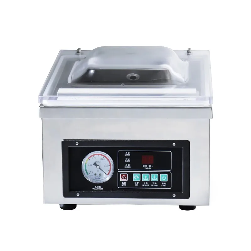 

Desktop DZ-260 stainless steel vacuum chamber vacuum sealing machine Meat vacuum packaging machine