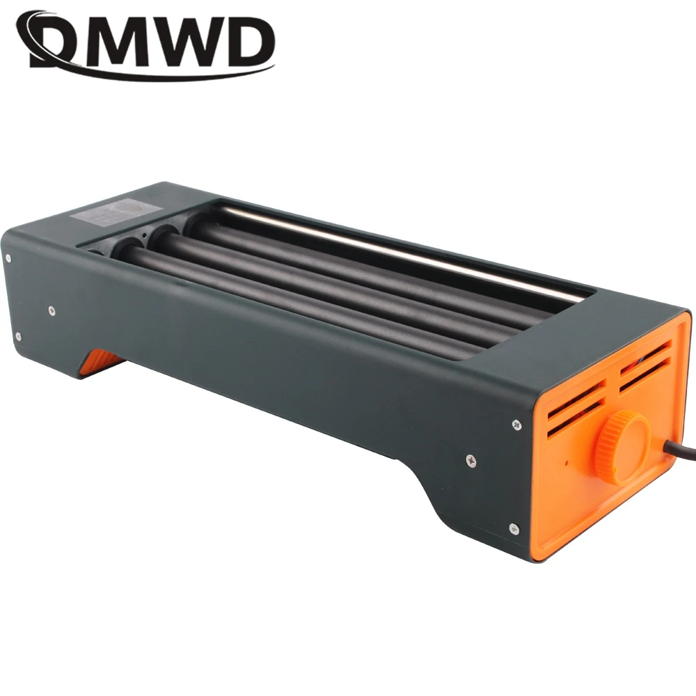 DMWD Electric Sausage Machine Hot Dog Roller Baking Grill Mini Oven Sandwich Roasted Egg Sandwich Breakfast Maker Barbecue Tool