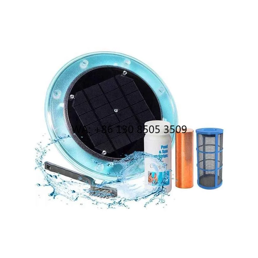 

High Quality Portable Solar Pool Ionizer Water Cleaner with Solar Panel for Swimming Pool